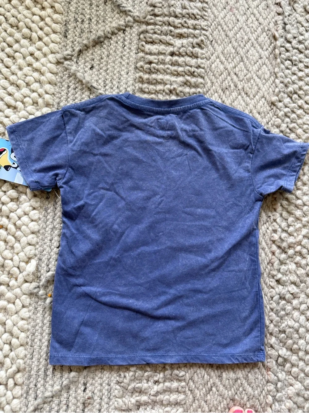 Bluey 5T licensed short sleeve T-shirt, blue and gray new tags, gender neutral
